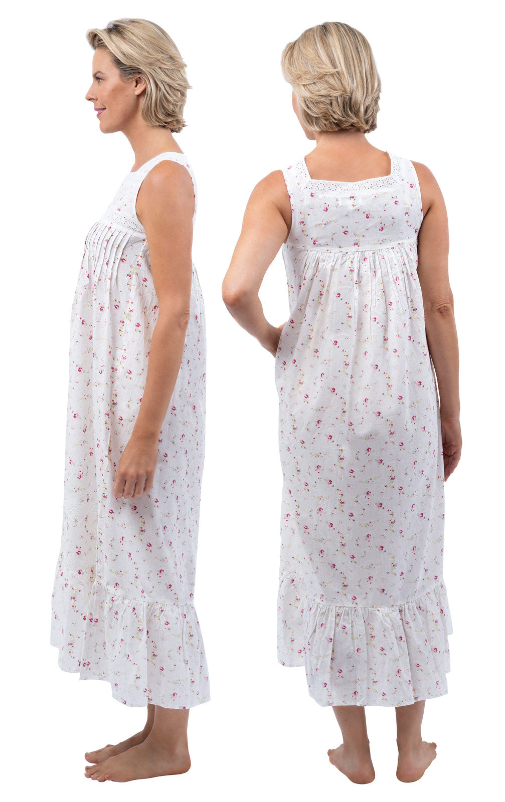 Eleanor - Sleeveless Women's Cotton Nightgown