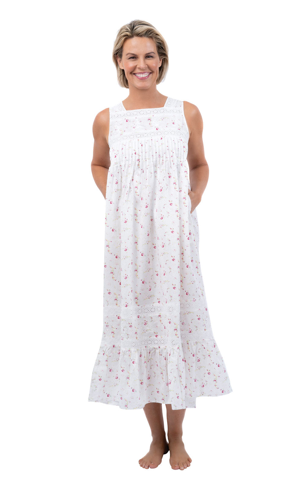 Eleanor - Sleeveless Women's Cotton Nightgown