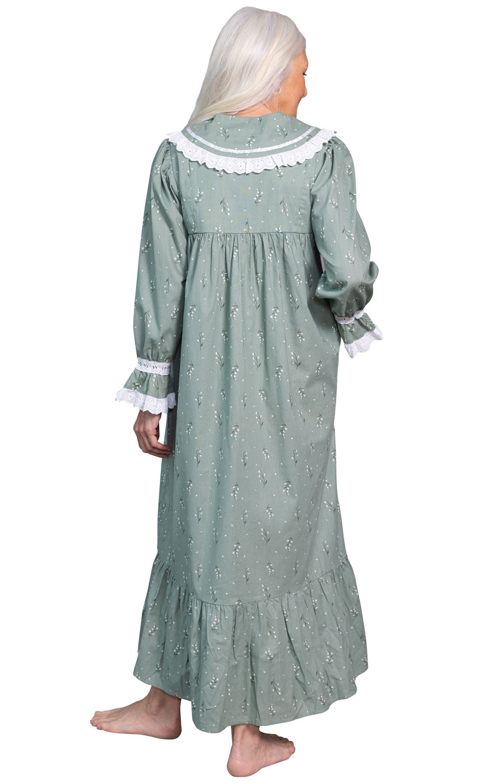 Pure Cotton Grey Polka Dot Nightie – Short Sleeve Long Nightdress – Sizes 8-26 (Ex Famous Store Brand)