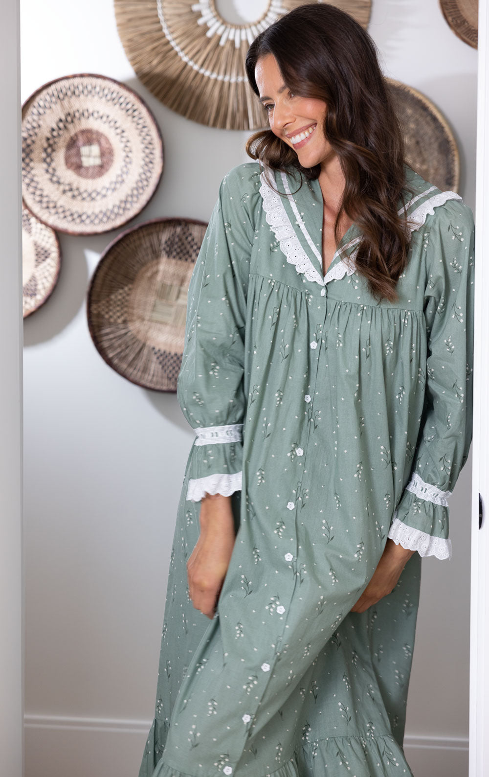 Ameila Women's Long Sleeve Cotton Nightgown The for U