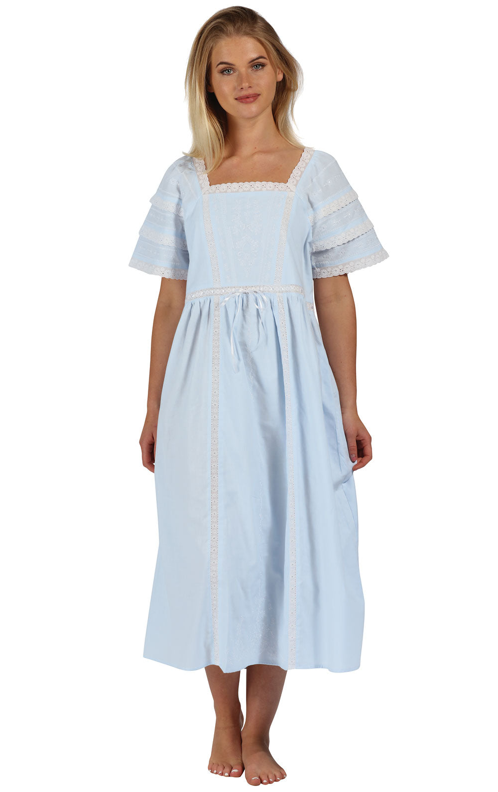 Amanda - Women's Short Sleeve Cotton Nightgown