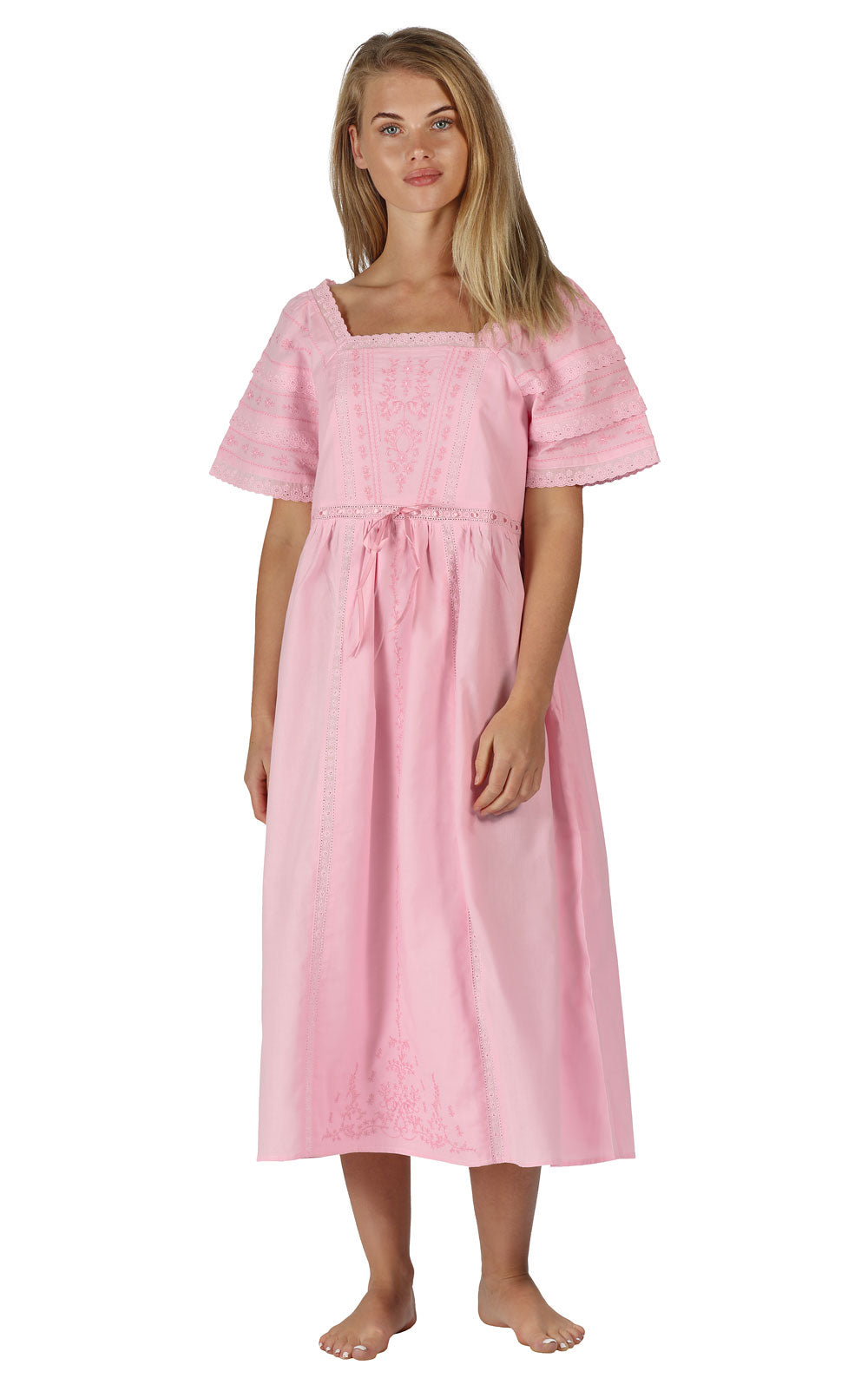 Amanda - Short Sleeve Women's Cotton Nightgown