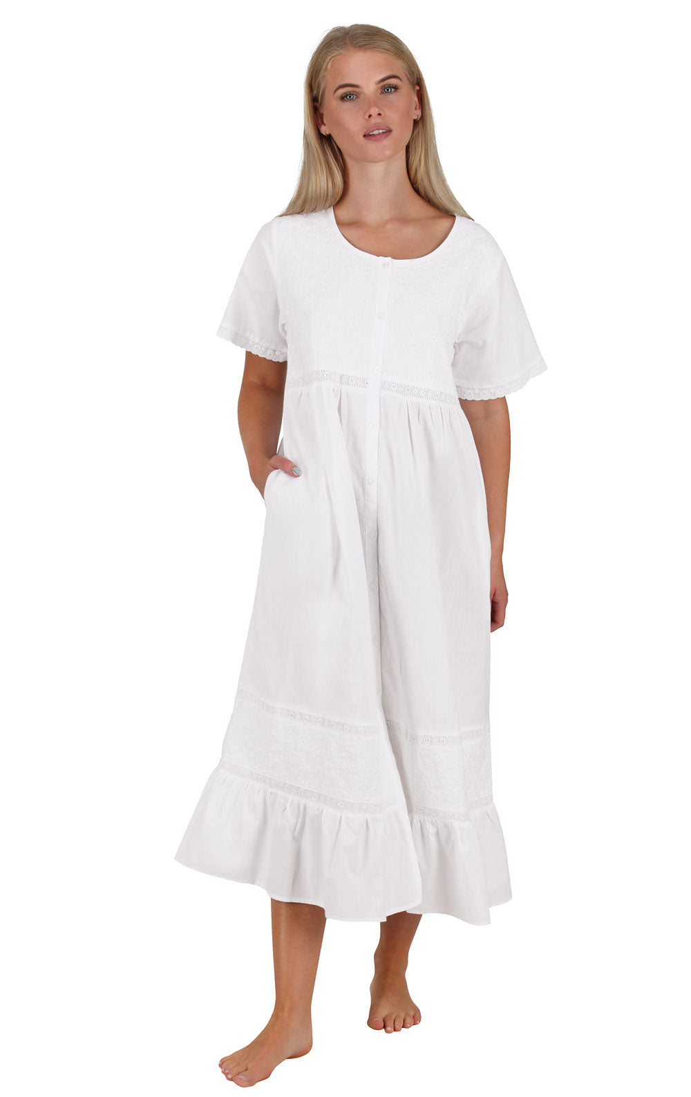 Ava - Women's Short Sleeve Cotton Nightgown