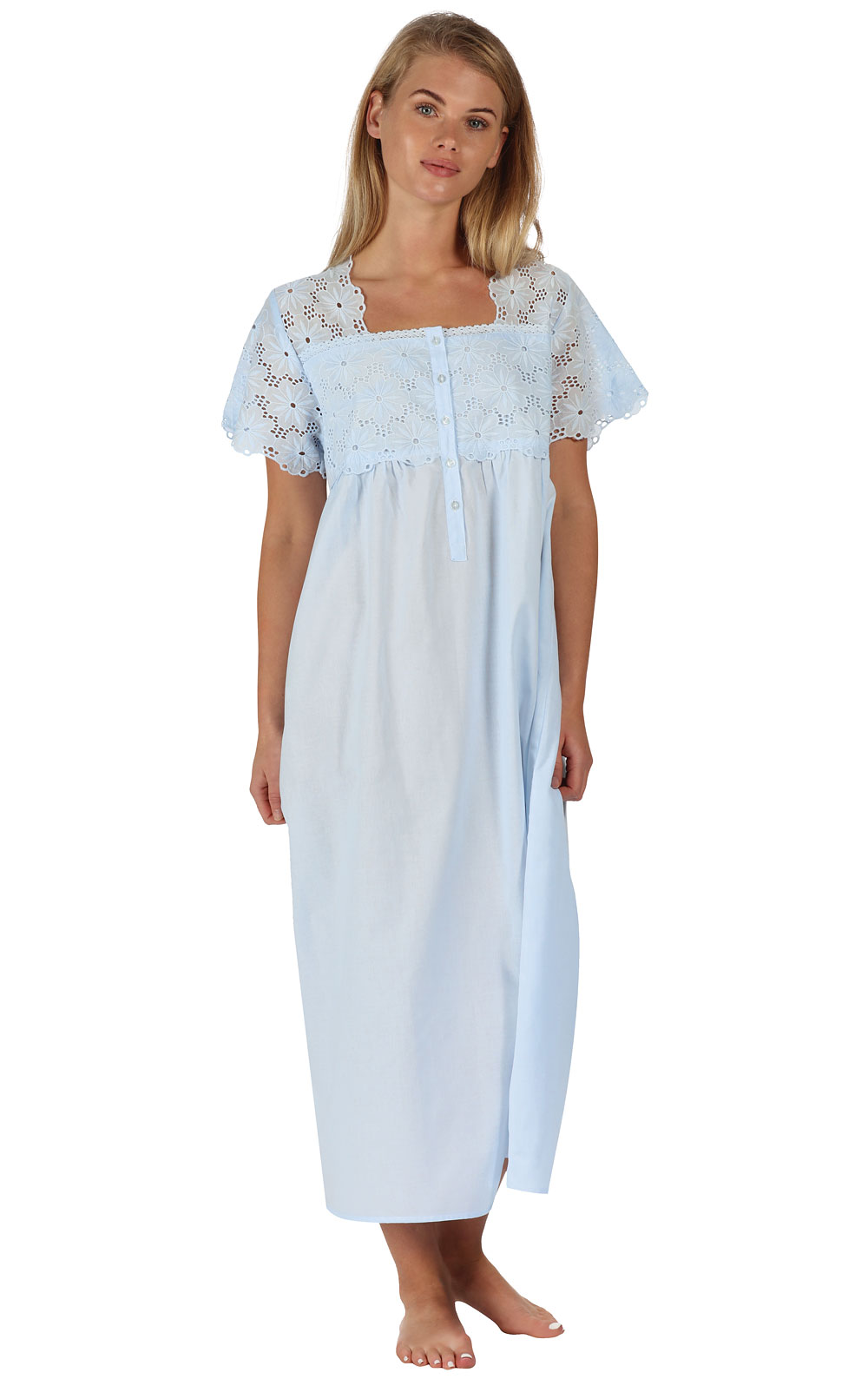 Elizabeth - Short Sleeve Women's Cotton Nightgown