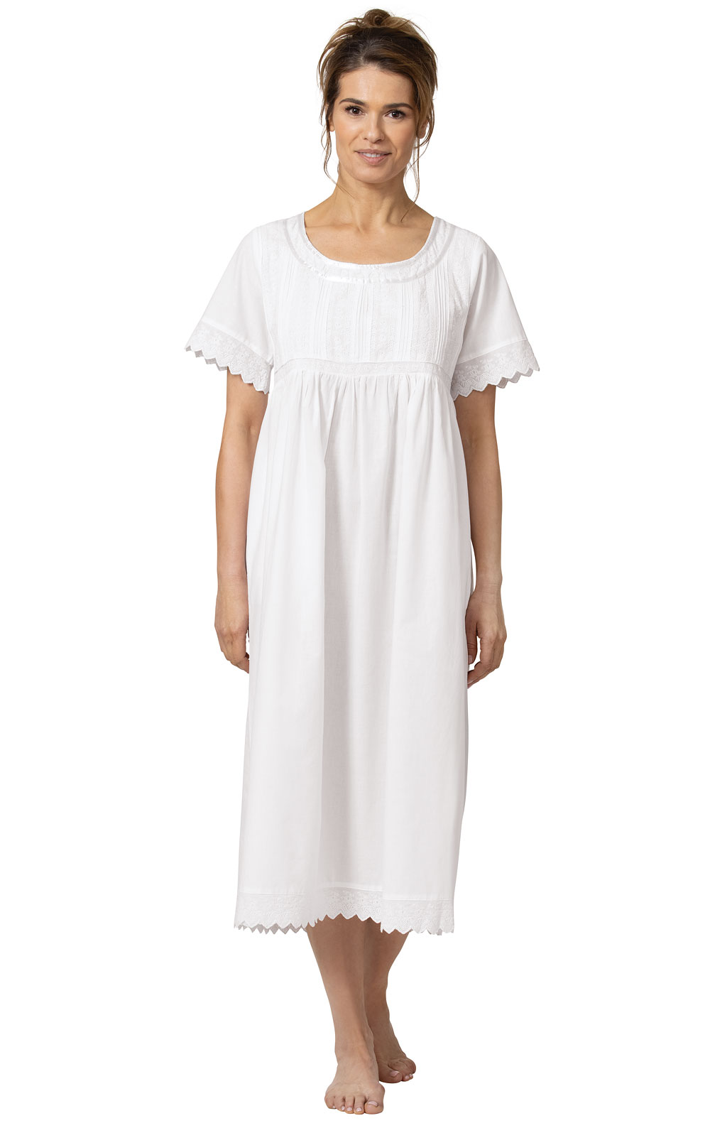 Helena - Short Sleeve Women's Cotton Nightgown