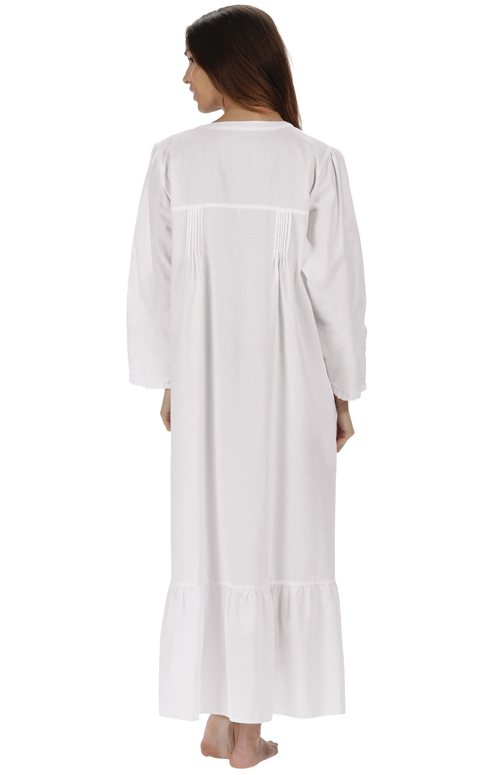 Kate - Women's Long Sleeve Cotton Nightgown