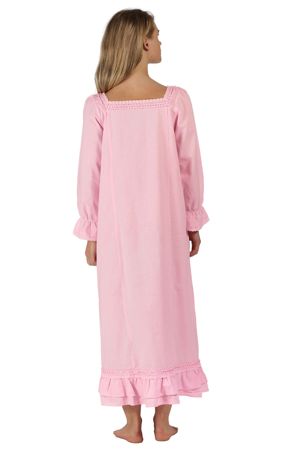 Martha - Long Sleeve Women's Cotton Nightgown Floral