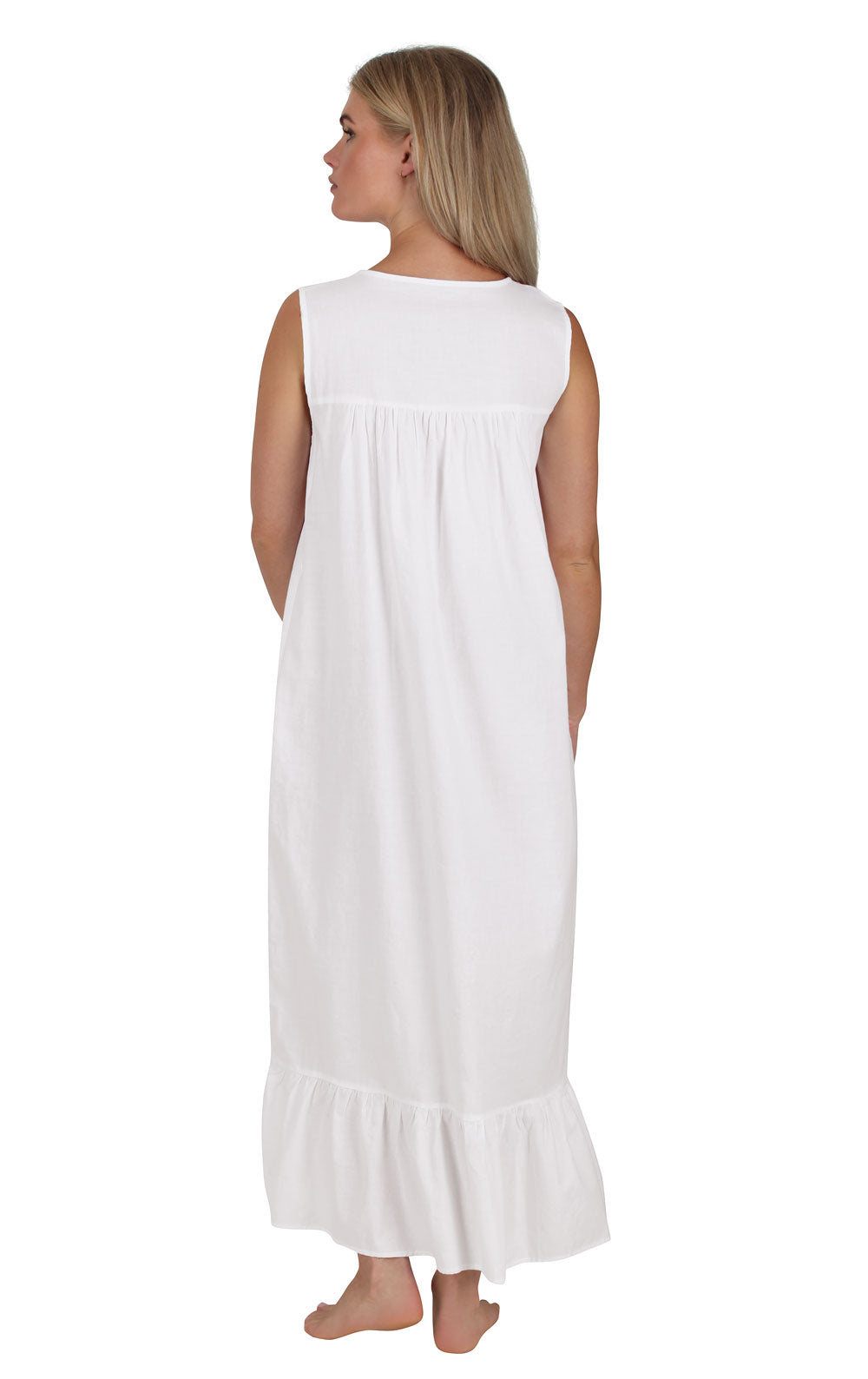 Naomi - Sleeveless Women's Cotton Nightgown