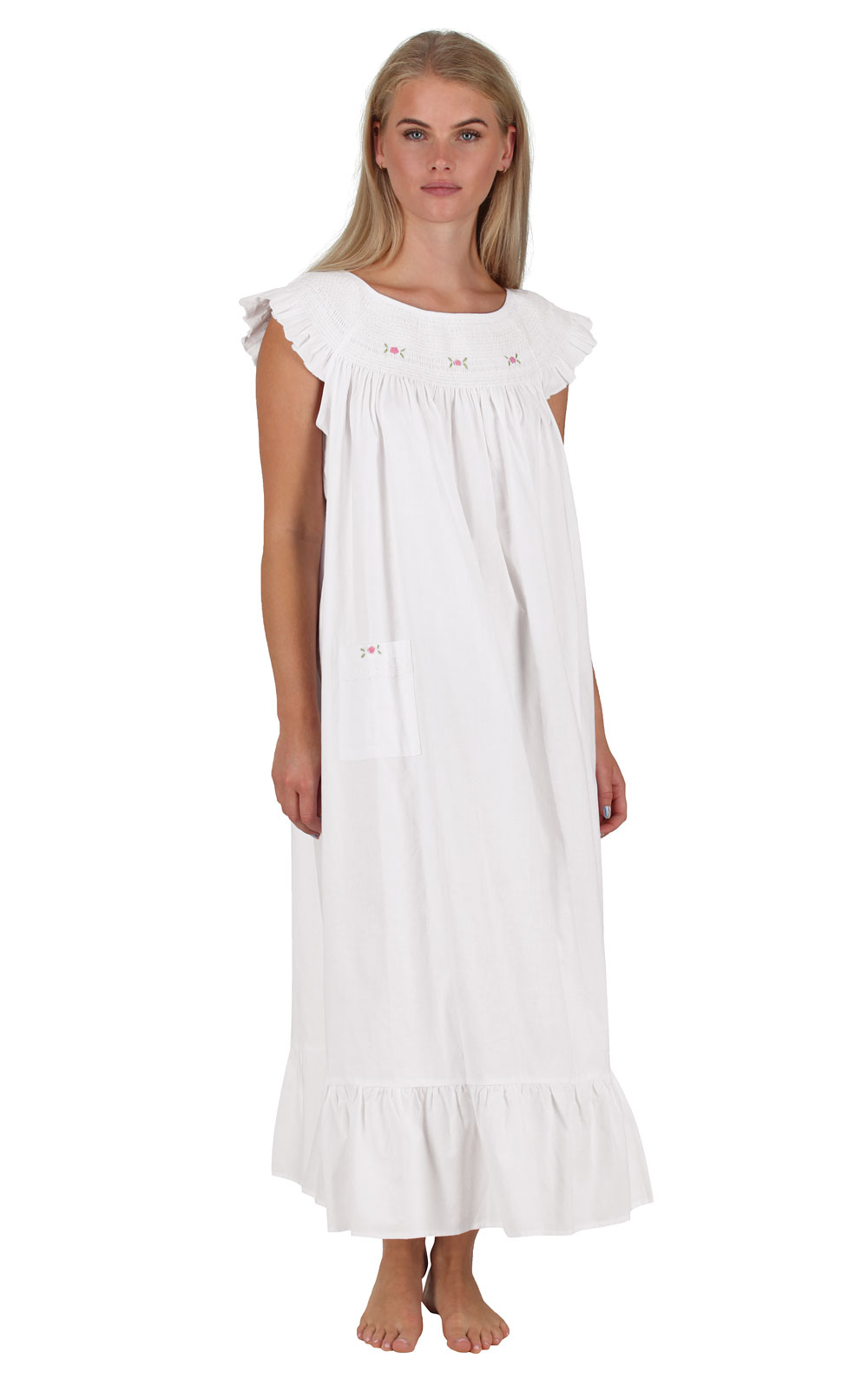 Isla - Women's Sleeveless Cotton Nightgown